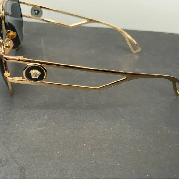 Versace Gold Aviator Sunglasses - Picture 3 of 10
